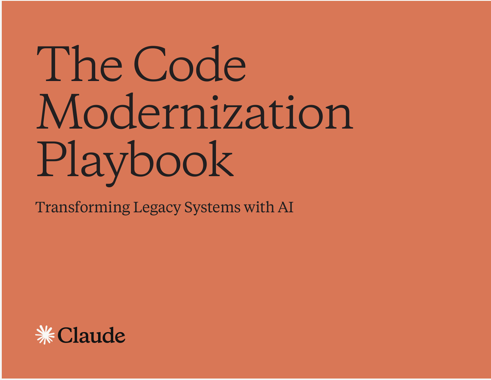 Anthropic Code Modernization Playbook - Transforming legacy systems with AI